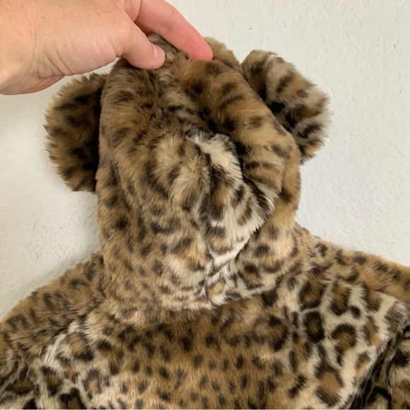 Bearington Baby Collection Faux Fur Animal Print Jacket Size 6-12 Mos Tail Coat - Picture 7 of 16